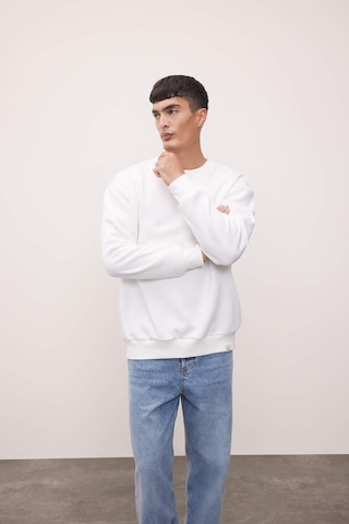 DeFacto Oversize Geniş Kalıp Bisiklet Yaka Kalın Basic Düz Sweatshirt T5139AZ24AUWT32