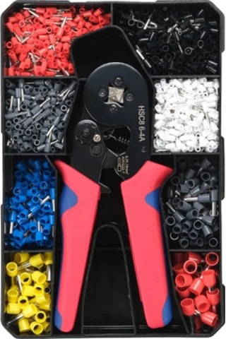 Gajeena 1800 Adet Çelik Vana Tipi Soğuk Presli Avrupa Stili Bağlantı Terminali Seti - Renkli Koruyucu Kapağı, Güçlü Presleme, Ergonomik Tasarım