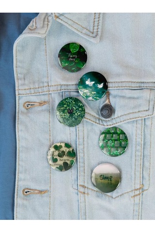 Anikoya Yeşil Estetik Sırt Çantası Rozetleri 387710272 Diğer