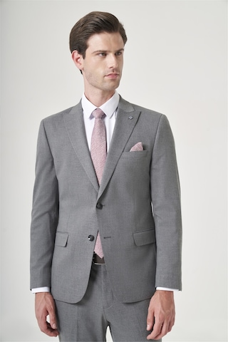 İmza Gri Kırlangıç Yaka 6 Drop Slim Fit Tam Astar Esnek Takım Elbise 1001260148