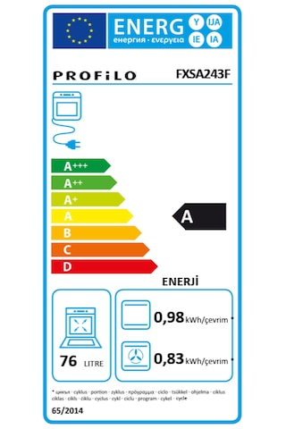 Profilo FXSA243F 76 LT Buhar Destekli Ankastre Fırın