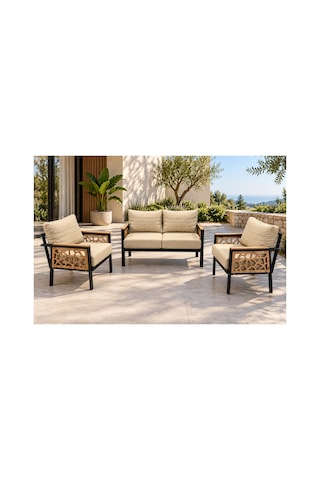 Yağmur 2+1+1 Mdf Detaylı Balkon-bahçe-kafe,çay Seti,koltuk Takımı,oturma Grubu,ofis Koltuğu