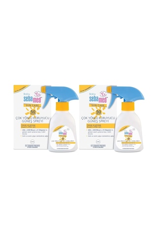 Sebamed Sun Care Bebek Güneş Losyonu Kremi Sprey 50+ Faktör 200ml Hassas Ciltler İçin 2 Li Set
