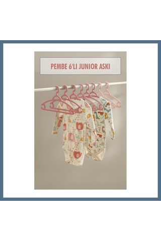Buradabulabilirsin 6 Lı Bebek Askısı & Bebek Gardırop Askısı Pembe Set Bbz