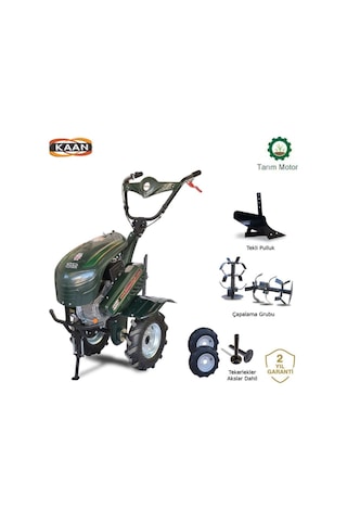 Kaan 23 S 7 HP 2+1 Şanzımanlı Benzinli Çapa Makinesi + Çapa Alt Grubu + Teker Takımı + Pulluk