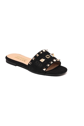 Black C03 Terlik Kadın 0197 394 Chiara Bellini Suede Black C03