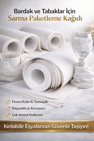 Premium 40x60 Cm Bardak Sarma Kağıdı 100 Adet Cam Bardak Ve Kırılabilir Ürün Paketleme Kağıdı Diğer