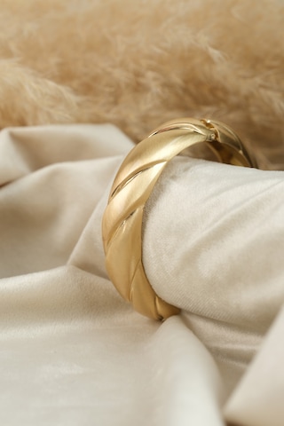 Çildan Womens Gold Özel Tasarım Kalın Kelepçe Bileklik Altın - Gold