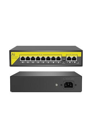 Mpia 8 Port Poe 120W 10/100 8 Poe 2 Uplink Switch