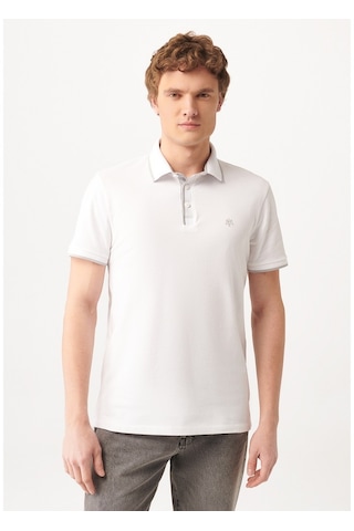 Mavi - Beyaz Polo Tişört 062373-27879 Beyaz
