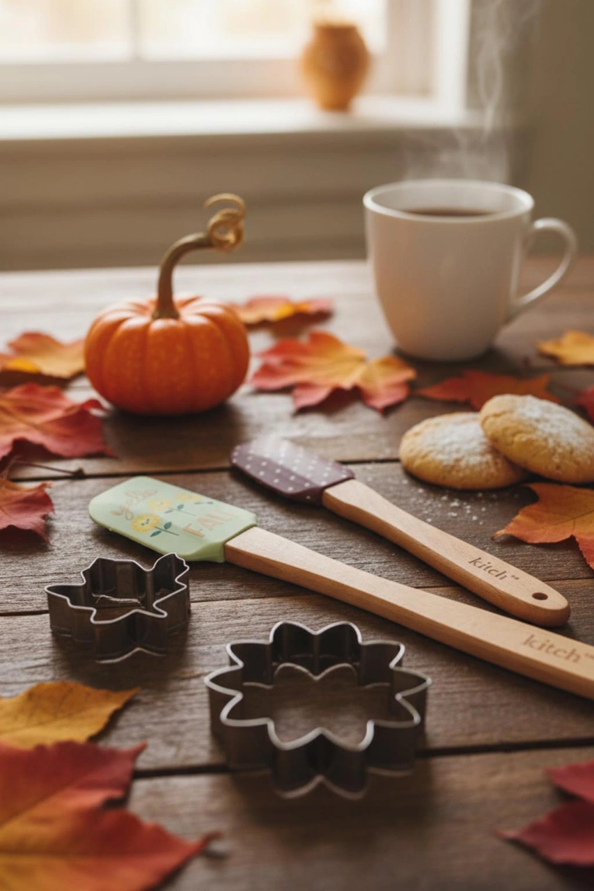 4 Lü Silikon Kurabiye Kalıplı Spatula Seti Çok Renkli