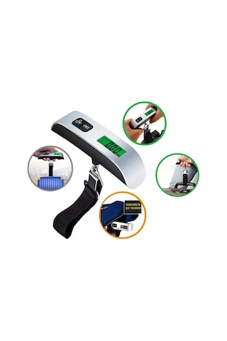 Fithome 50 Kg Dijital Askılı Bagaj Tartısı Lcd Ekranlı Elektronik Bavul Kantarı Hassas El Terazisi