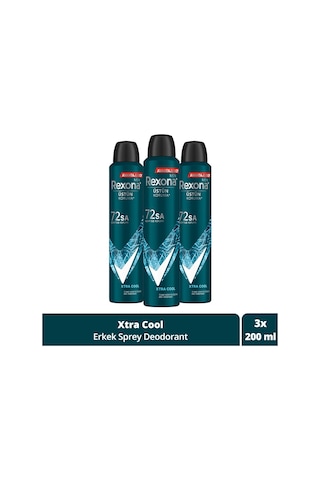 Rexona Extra Cool Erkek Sprey Deodorant 3 x 200 ML
