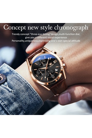 Sones Bınbond B6022 30m Su Geçirmez Işıklı Çok Fonksiyonlu Kuvars Saat, Renk: Siyah Çelik-siyah