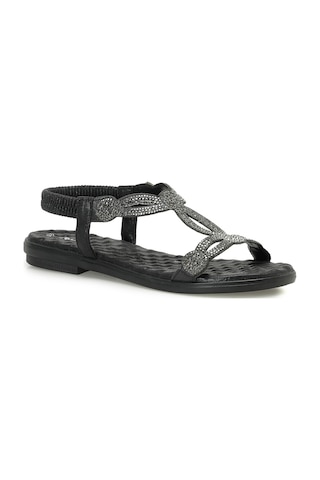 Polaris 327075.z Siyah Kadın Düz Sandalet 000000000102251488