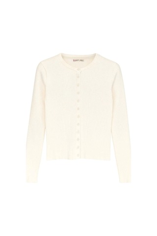 Hiccup Mixray Düğmeli Slim Fit Yivli Örgü Hırka Natural