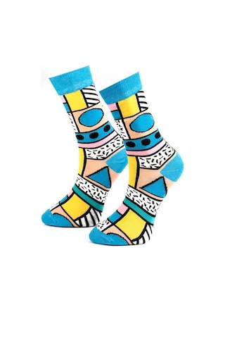 Ozzy Socks Geo Desenli Çorap Çok Renkli