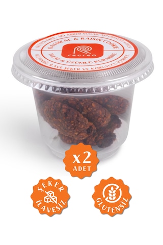 Recrea Glutensiz Yulaflı ve Üzümlü Kurabiye 2'li