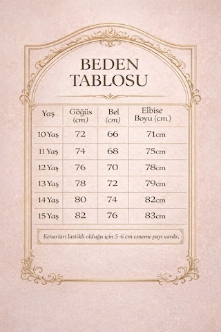 Erkut Kız Çocuk Abiye Krem Krep Genç Kız Sırt Dekolteli Kordon Taş Detaylı Modern Abiye Elbise 10-15 Yaş