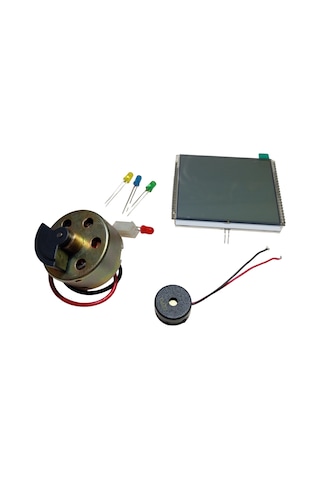 Elektrik Üreten Dinamo Motor Parmak İle Çevrilebilen Led, Panel Ve Buzzer Çalıştıran Hobi Deney Seti