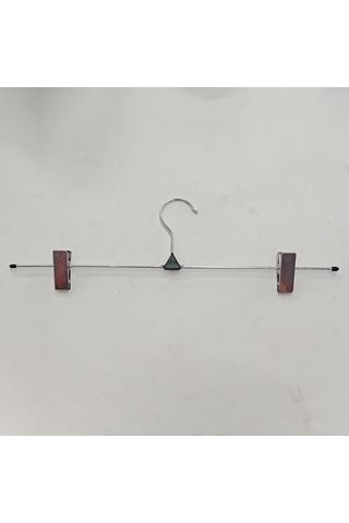 Ağırsoy 10 Adet Nikelajlı Mandallı, Tel Etek Pantolon Askısı 40 Cm