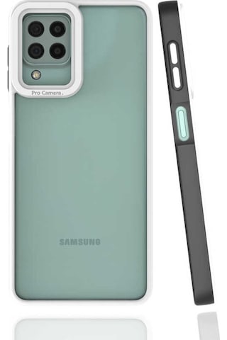 Galaxy A22 4G Kılıf Zore Mima Kenarları Renkli Silikon Kılıf