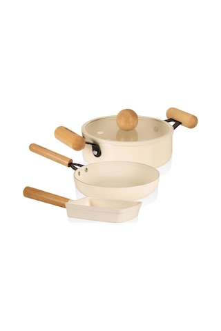 The Mia Cucina Di Mia İndüksiyon Tabanlı Seramik Sahan Tava Seti 4 Parça Çok Renkli