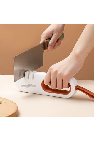 Pazly Ev Mutfak Hızlı Bıçak Ağzı Teker Kalemtıraş Beyaz, 138g, 205x65x38 Mm, Sanbuyos