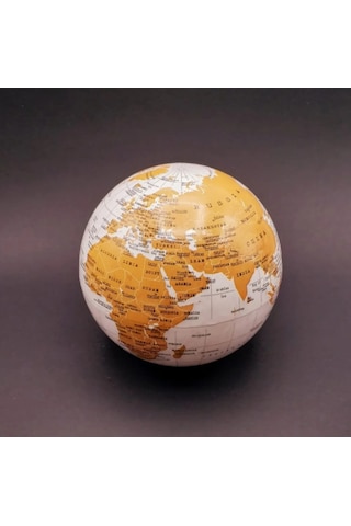 Bykurt Işıklı Dönen Dünya Küresi Kahverengi - Masa Lambası Kahverengi