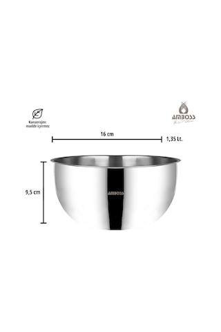 Stone Premium 16 Cm Karıştırma Kasesi Gri