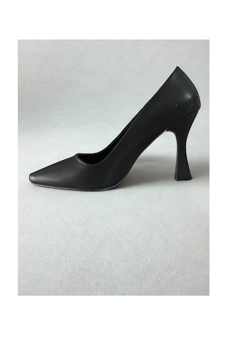 Cild Deri Siyah Stiletto Ayakkabı Siyah Cild