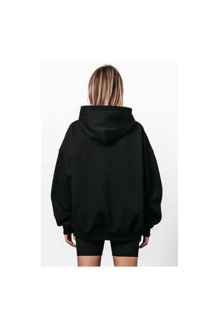 Startmore Unisex 2ip Örme Kumaş Oversize Sweatshirt siyah
