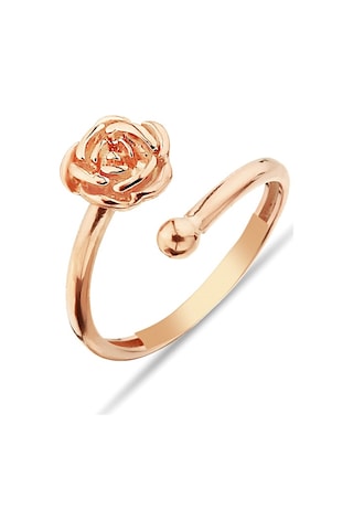 Argentum Concept - Gül Figürlü Gümüş Rose Yüzük - Y016001