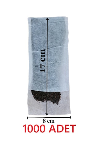 Çay Bitki Çayı Demleme Filtresi Boş Demlik Poşeti Galoşu Bonesi 8x17 Cm 1000 Adet Ev Otel Cafe Horeca