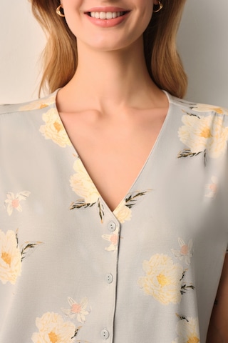 Suwen Grace Gömlek Yaka Pijama Takımı Sh26613660b1194 Yeşil