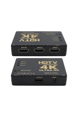 Fully G-538n 4k Ultra Hd Destekli 3 Port Uzaktan Kumandalı Hdmı Switch Çoğaltıcı