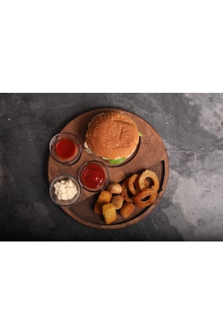Sammwood Ahşap Hamburger Sunum Tabağı