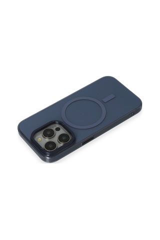 Cosmotex Newface Apple iPhone Uyumlu  15 Pro Max Kılıf Anka Pc Magneticsafe Sert Metal Kapak - Lacivert