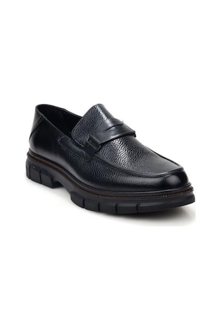 Pisagor Ps-3107 Erkek Hakiki Deri Loafer Ayakkabı Siyah