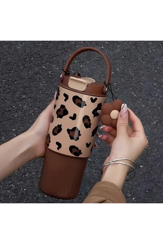 Brightnova Brown Grain 27oz Sızdırmaz Termos Şişe - 316 Paslanmaz Çelik Kadın Erkek Seyahat Ofis Spor Hediye 07 Beyaz