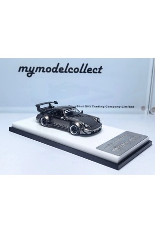 Mymodelcollect 1/64 Porsche 964 Rwb High Wing Chrome Pearl Gray 999 Limited