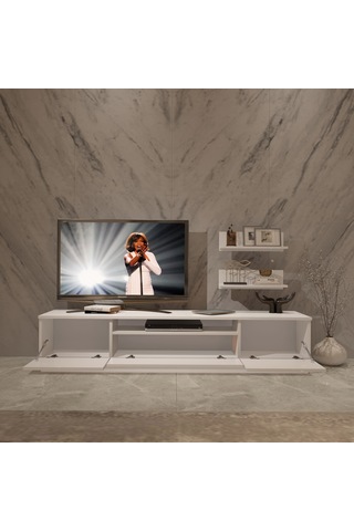 Decoraktiv Trendstyle 4s Mdf Tv Ünitesi Ve Orta Sehpa 2'li Set Beyaz