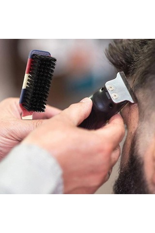 Berber Bıçağı Temizleme Fırçası, Berber Kesme Fırçası, Berber Ağartma Fırçası, Saç Kesme İçin Boyun Temizleyici Kırmızı/beyaz/mavi