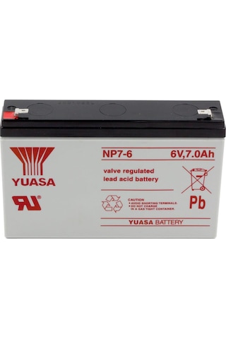 Yuasa Np7-6 6v 7ah Bakımsız Kuru Akü