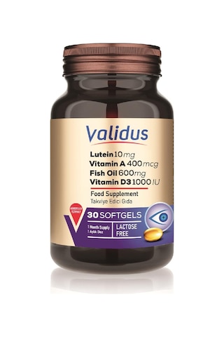 Validus Lutein 10 Mg Zeaxanthin 2 Mg Omega-3 30 Softjel