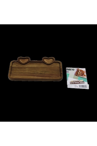 Akasya Ahşap Servis Tepsisi 25x14 Cm Kulplu, Bölmeli Diğer