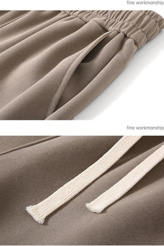 Erkek Rahat Bol Spor Pantolon Düz Renk İlkbahar Sonbahar Kış Erkek Pantolonu Yeşil