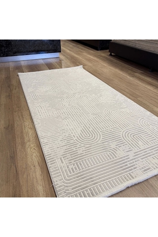 Hoom Rugs Markiz 1138 Krem Modern Pamuk Taban Halı Krem
