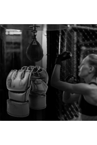 Artfulabode Ztm-001 Yarım Ufc Tasarım Skycıty Siyah Seri Satan Popüler Parmak Mma L En En Eldivenleri Çok Boks - Pl Siyah