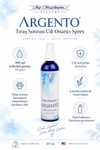 Chris Christensen Systems Argento Kedi Ve Köpek Tıraş Sonrası Cilt Onarıcı Sprey 237 Ml